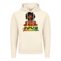 Vintage Artic 1865 juneteenth with afro black woman Vintage Hoodie - texasbilliewilder