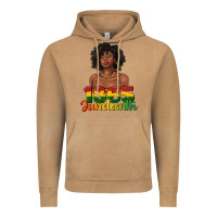 1865 Juneteenth With Afro Black Woman Vintage Hoodie | Teevron