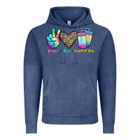 Vintage Denim peace love loaded tea Vintage Hoodie - JahusDesignShop