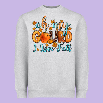 Oh My Gourd I Love Fall Heavyweight Sweatshirt Designed By Zillion Design Studio
