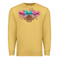 Antique Gold western cow and heart Premium Sweatshirt - MaliasSmallBusiness