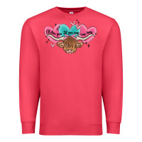 Cardinal western cow and heart Premium Sweatshirt - MaliasSmallBusiness