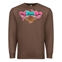 Chestnut western cow and heart Premium Sweatshirt - MaliasSmallBusiness