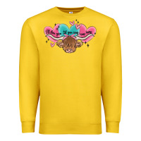 Lemon western cow and heart Premium Sweatshirt - MaliasSmallBusiness