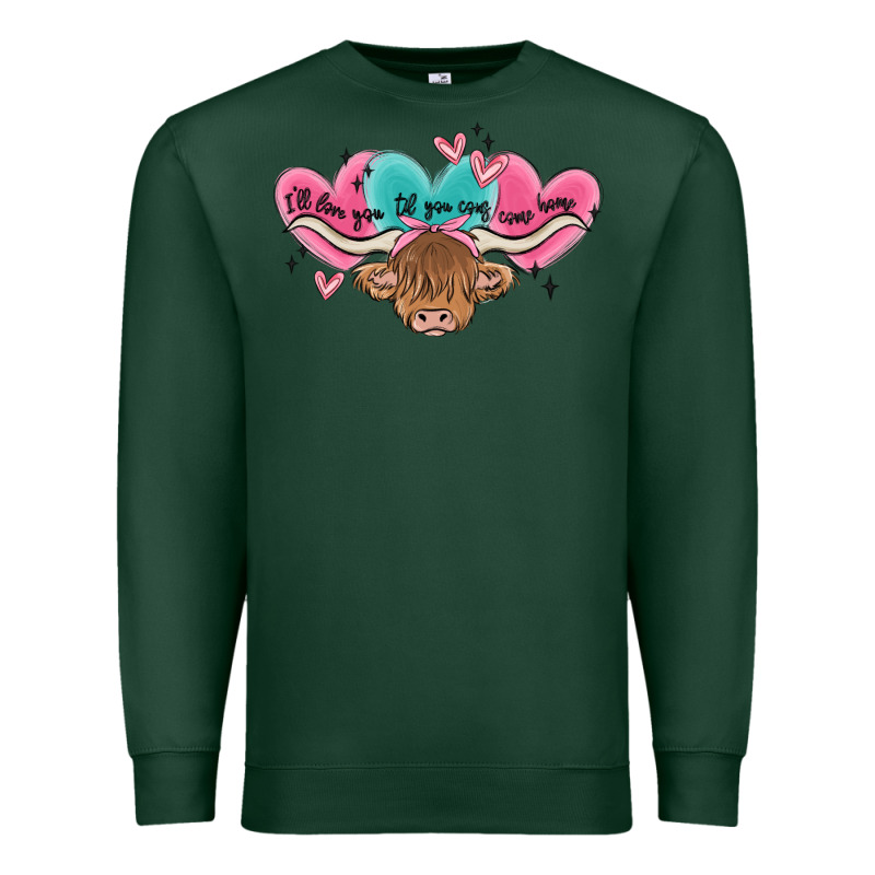 Western Cow And Heart Premium Sweatshirt by MaliasSmallBusiness | Teevron