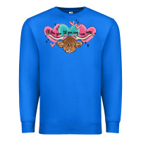 True Royal western cow and heart Premium Sweatshirt - MaliasSmallBusiness
