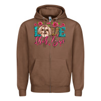 Chestnut love shih tzus Zipper Hoodie - Artiststas