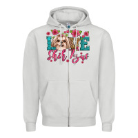 Dove Grey love shih tzus Zipper Hoodie - Artiststas