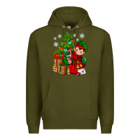 Army Green Santa's Elf Christmas Premium Hoodie - BundleAndBundleShop