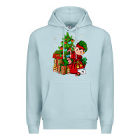 Blue Mist Santa's Elf Christmas Premium Hoodie - BundleAndBundleShop