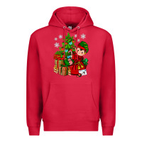 Cardinal Santa's Elf Christmas Premium Hoodie - BundleAndBundleShop