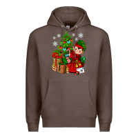 Coffee Santa's Elf Christmas Premium Hoodie - BundleAndBundleShop