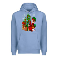 Colony Blue Santa's Elf Christmas Premium Hoodie - BundleAndBundleShop
