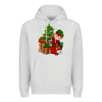 Dove Grey Santa's Elf Christmas Premium Hoodie - BundleAndBundleShop