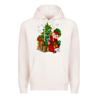Pale Pink Santa's Elf Christmas Premium Hoodie - BundleAndBundleShop