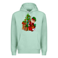 Seafoam Santa's Elf Christmas Premium Hoodie - BundleAndBundleShop