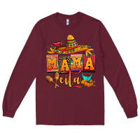 Burgundy mama cita cinco de mayo Long Sleeve Tee - AdoDesignShop