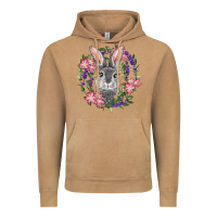 Vintage Camel Easter Bunny With Floral Wreath Vintage Hoodie - RanaPortraitStore