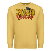 Antique Gold 2024 graduate Premium Sweatshirt - MaliasSmallBusiness