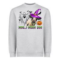 Heather Grey moo i mean boo Heavyweight Sweatshirt - Zillion Design Studio