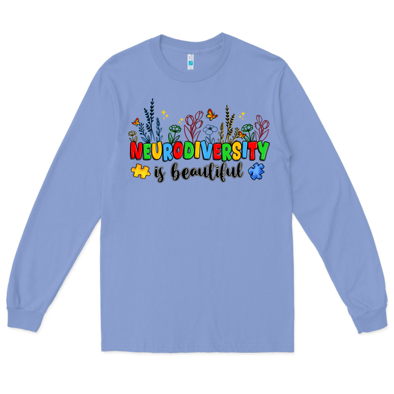 Neurodiversity Is Beautiful Long Sleeve Tee by JahusDesignShop | Teevron