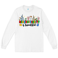 White neurodiversity is beautiful Long Sleeve Tee - JahusDesignShop