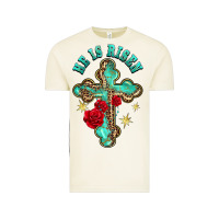 Vintage Arctic he is risen cross with roses Vintage Tee - BarkalooDesign