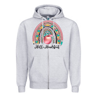 Heather Grey hello headstent Zipper Hoodie - JahusDesignShop