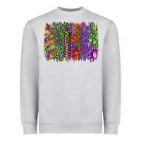 Heather Grey mardi gras brush strokes king cake and craw fish Heavyweight Sweatshirt - RanaPortraitStore