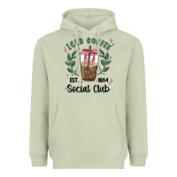 Matcha iced coffee social club Heavyweight Hoodie - MaliasSmallBusiness