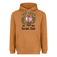 Meerkat iced coffee social club Heavyweight Hoodie - MaliasSmallBusiness