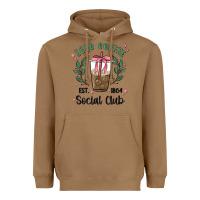Toasted Coconut iced coffee social club Heavyweight Hoodie - MaliasSmallBusiness