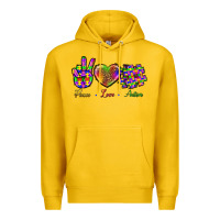 Lemon Peace Love Autism Premium Hoodie - BundleAndBundleShop