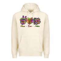 Tofu Peace Love Autism Premium Hoodie - BundleAndBundleShop
