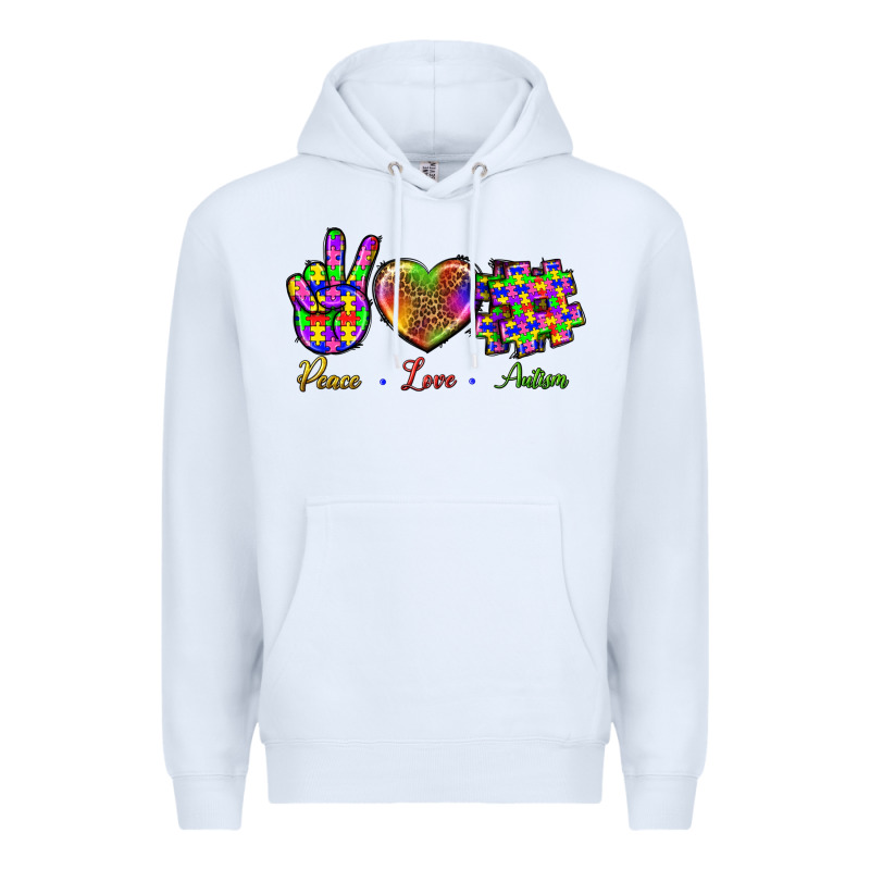 Peace Love Autism Premium Hoodie by BundleAndBundleShop | Teevron