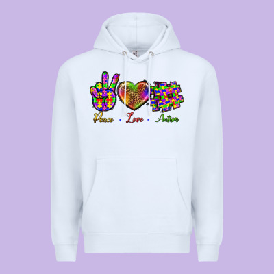 Peace Love Autism Premium Hoodie Designed By Bundleandbundleshop