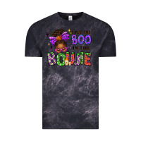 Cloud Black I Put The Boo In The Boujie Messy Bun Vintage Tee - texasbilliewilder
