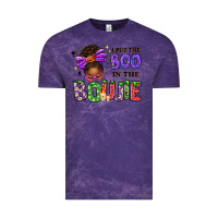 Cloud Purple I Put The Boo In The Boujie Messy Bun Vintage Tee - texasbilliewilder