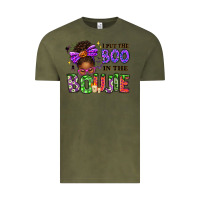 Vintage Olive I Put The Boo In The Boujie Messy Bun Vintage Tee - texasbilliewilder