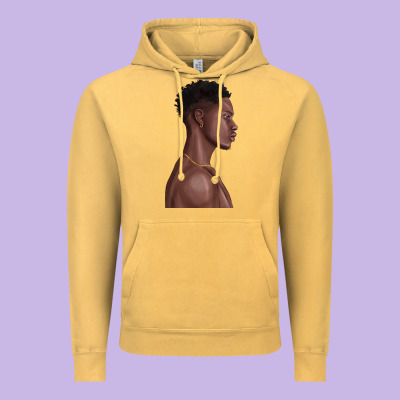 Vintage Hoodie afro black man
