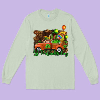 St Patricks Day Loads Of Truck Long Sleeve Tee Designed By Adodesignshop