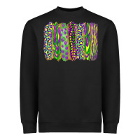 Black mardi gras brush stroke Heavyweight Sweatshirt - RanaPortraitStore
