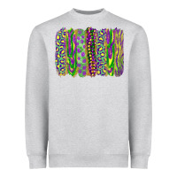Heather Grey mardi gras brush stroke Heavyweight Sweatshirt - RanaPortraitStore
