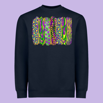 Mardi Gras Brush Stroke Heavyweight Sweatshirt Designed By Ranaportraitstore