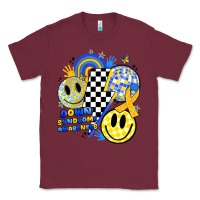 Burgundy retro down syndrome awareness Classic Tee - JahusDesignShop