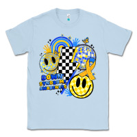 Dusty Blue retro down syndrome awareness Classic Tee - JahusDesignShop