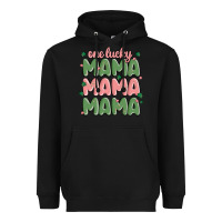 Black one lucky mama Heavyweight Hoodie - MaliasSmallBusiness