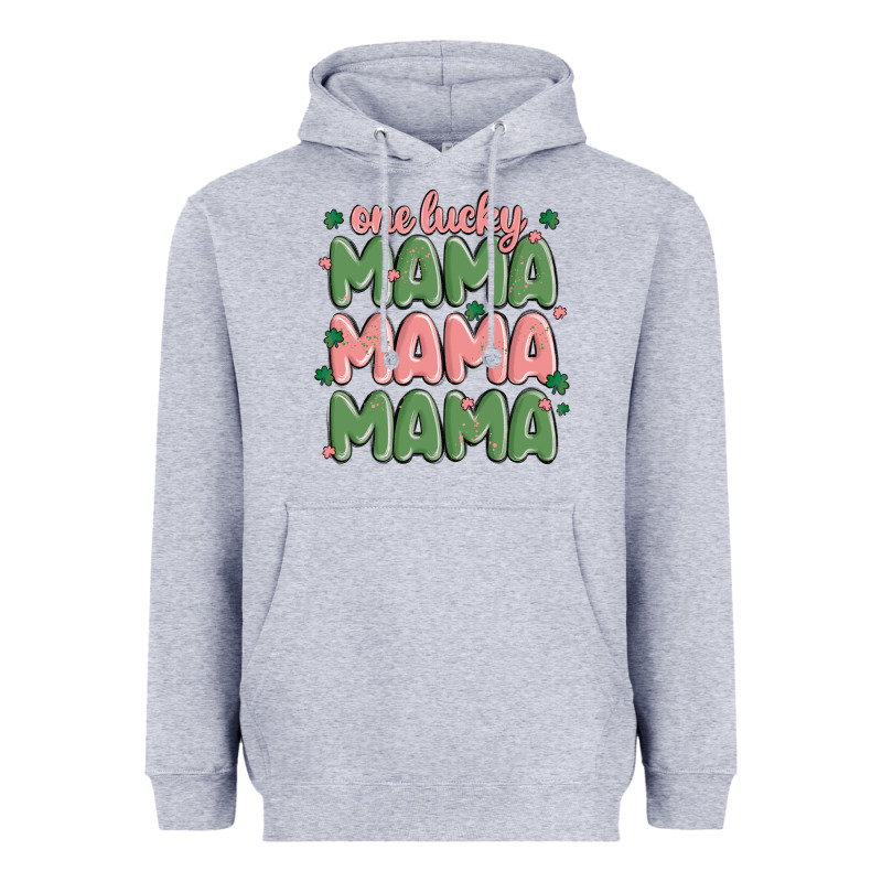One Lucky Mama Heavyweight Hoodie by MaliasSmallBusiness | Teevron
