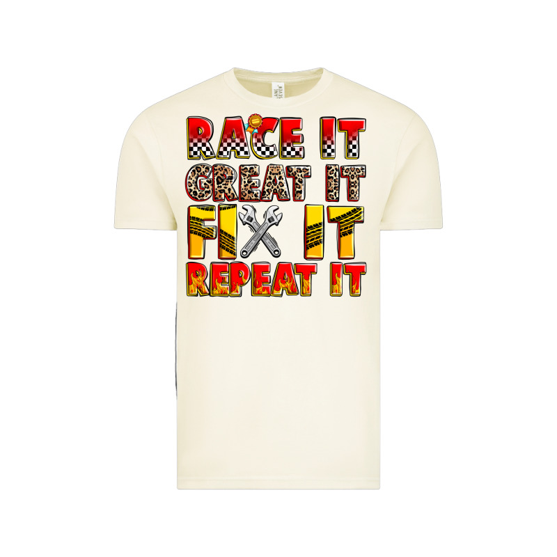 Race It Great It Fix It Repeat It Vintage Tee by Zillion Design Studio | Teevron