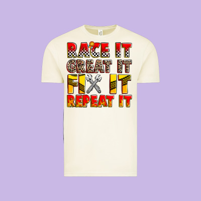 Race It Great It Fix It Repeat It Vintage Tee Designed By Zillion Design Studio
